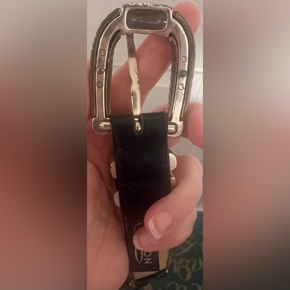 Vtg Brighton Classics Women’s Sz M 30 Black Belt Gold Silver 4B814 Made In USA - Picture 12 of 16